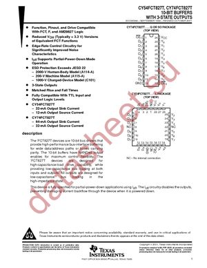 CY74FCT827ATSOC datasheet  